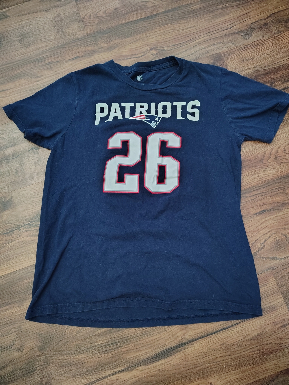 NFL Youth Patriots Navy Tee with '26' Graphic Size Youth 14 /16
